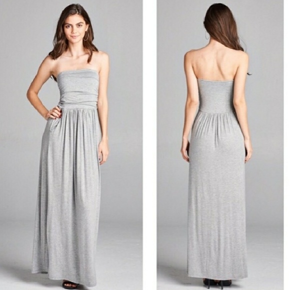 Maxi Strapless Dress - Picture 2 of 5
